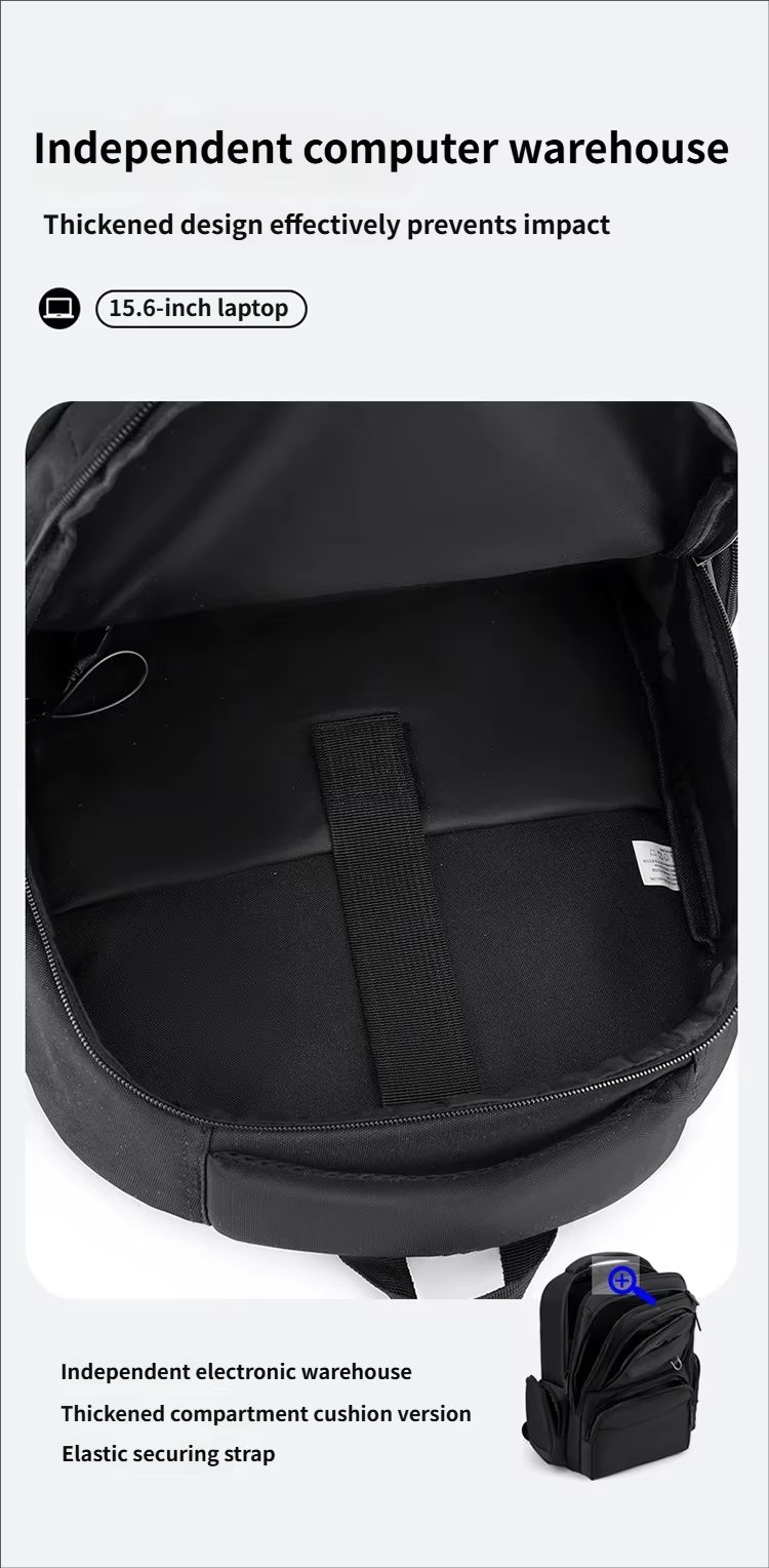Water-Resistant Large Capacity Lightweight USB Modern Oxford Laptop Backpack product detail