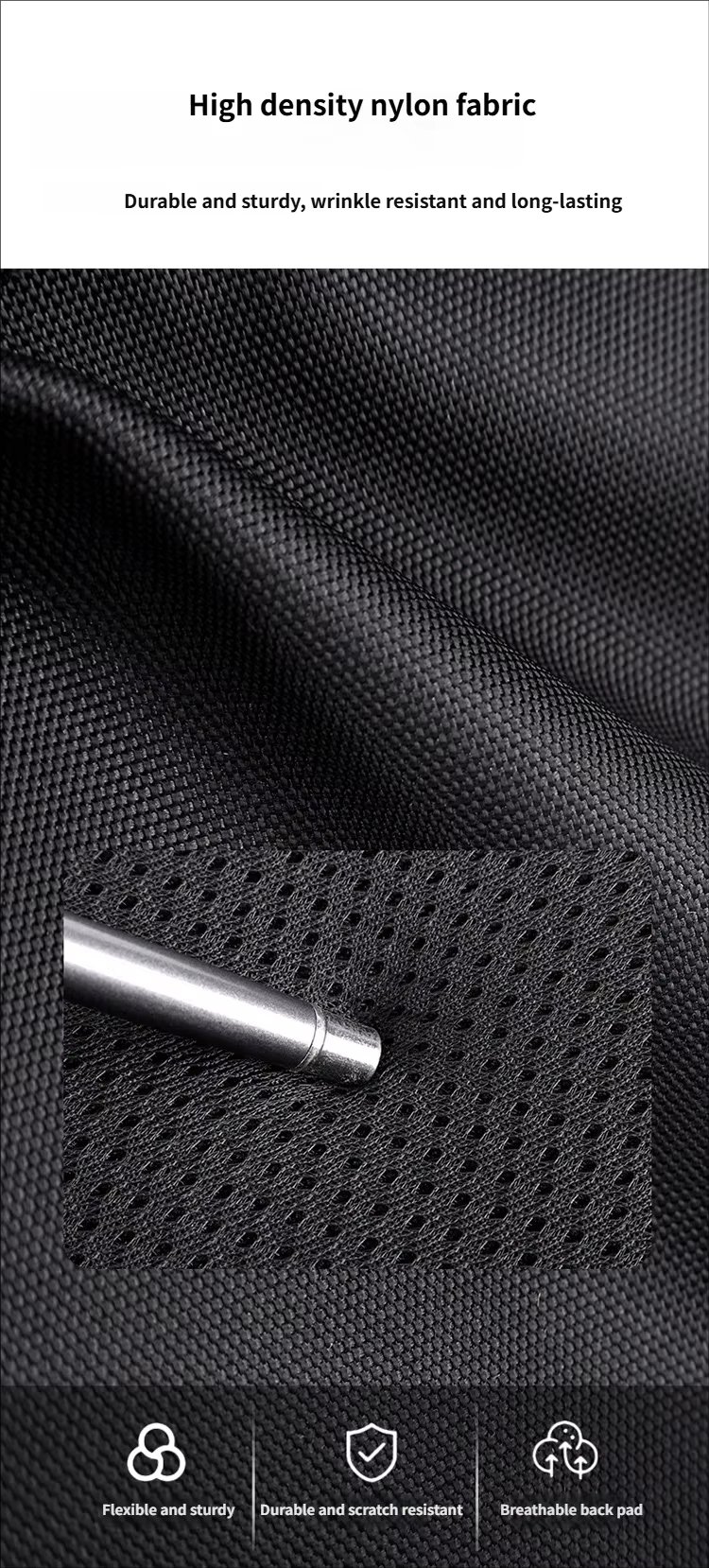 Water-Resistant Large Capacity Lightweight USB Modern Oxford Laptop Backpack product detail
