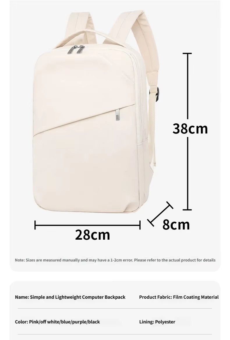 Large Capacity Lightweight Business Travel School Nylon Laptop Backpack product detail