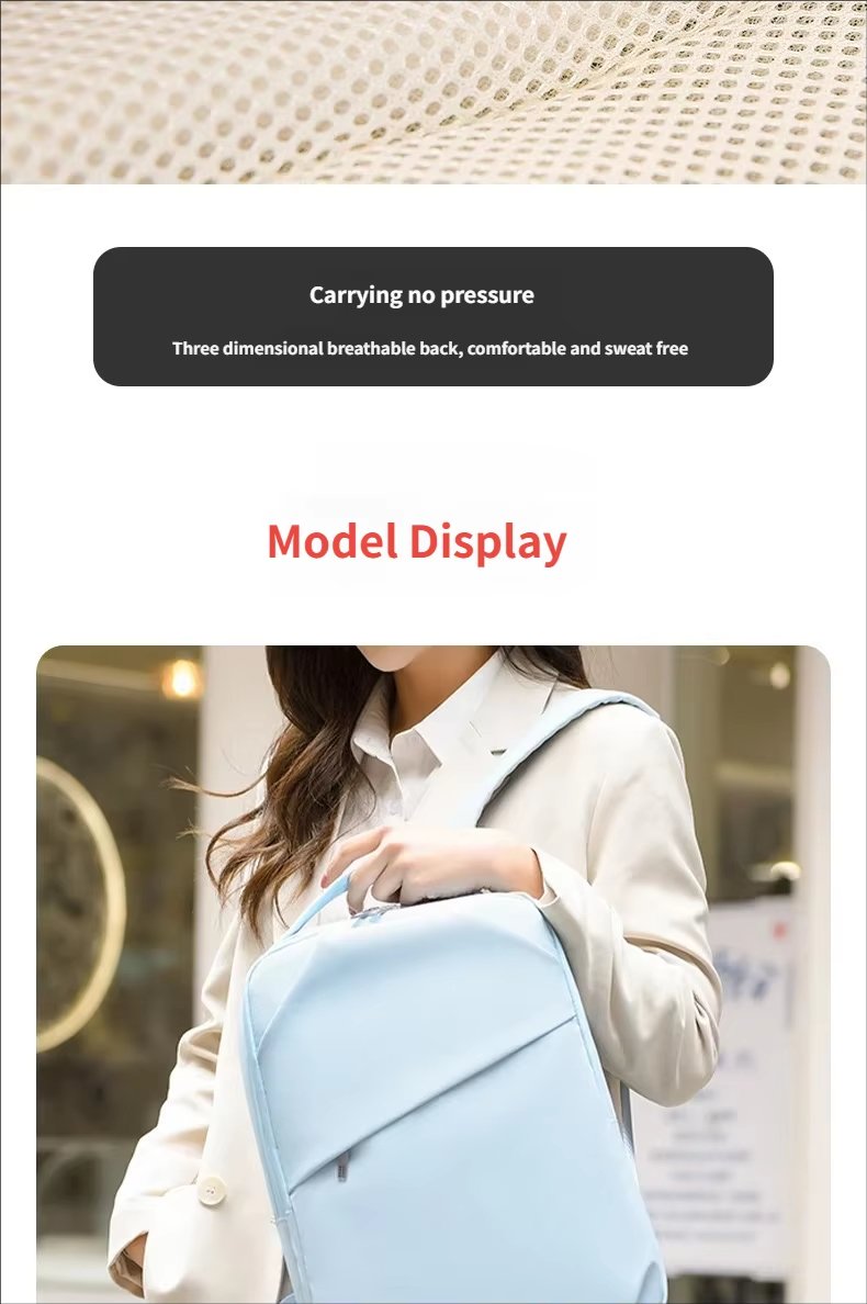 Large Capacity Lightweight Business Travel School Nylon Laptop Backpack product detail