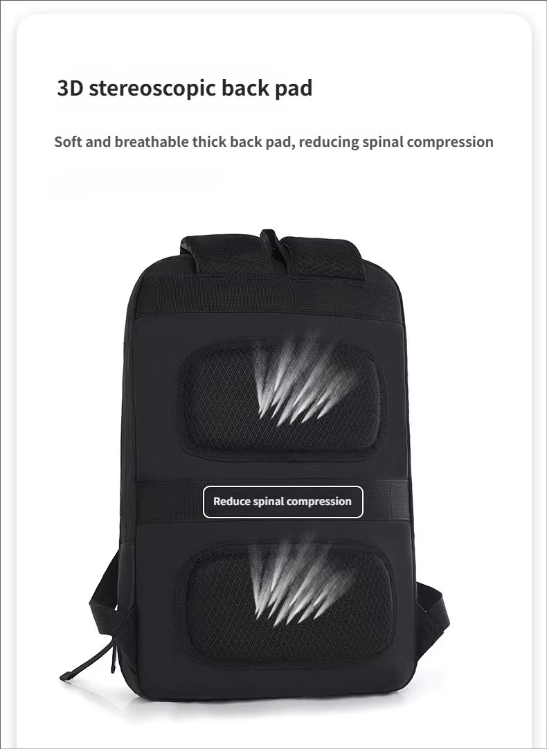 Large Capacity Expandable Lightweight Slim Business Oxford Laptop Backpack product detail