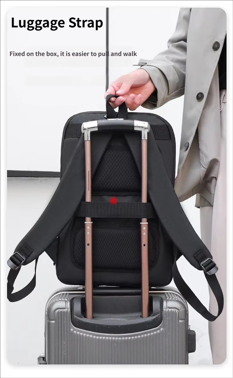 Large Capacity Expandable Lightweight Slim Business Oxford Laptop Backpack product detail