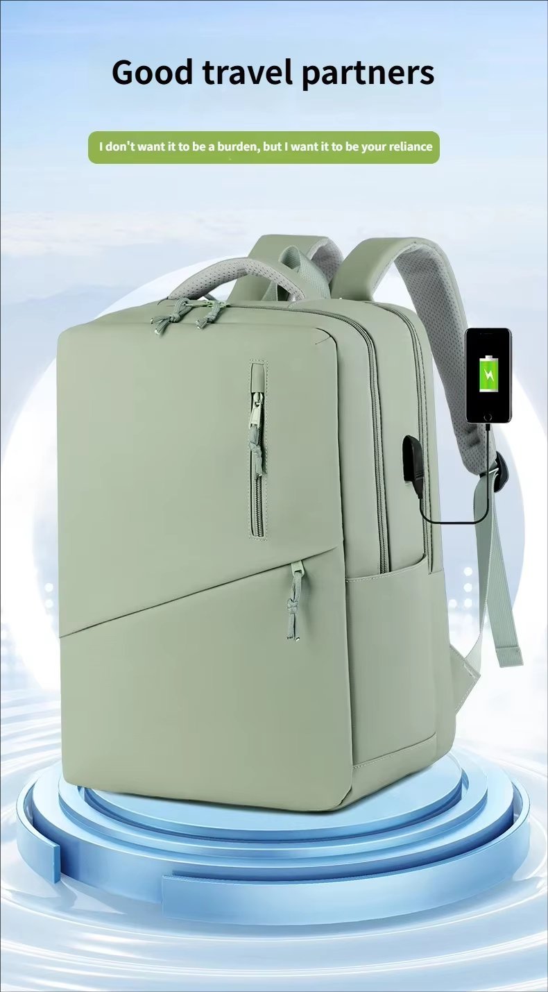Water-Resistant Large Capacity USB Travel School Oxford Laptop Backpack product detail