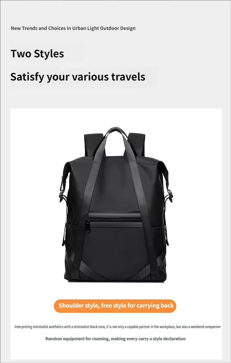 Water-Resistant Lightweight Outdoor Business School Nylon Laptop Backpack product detail