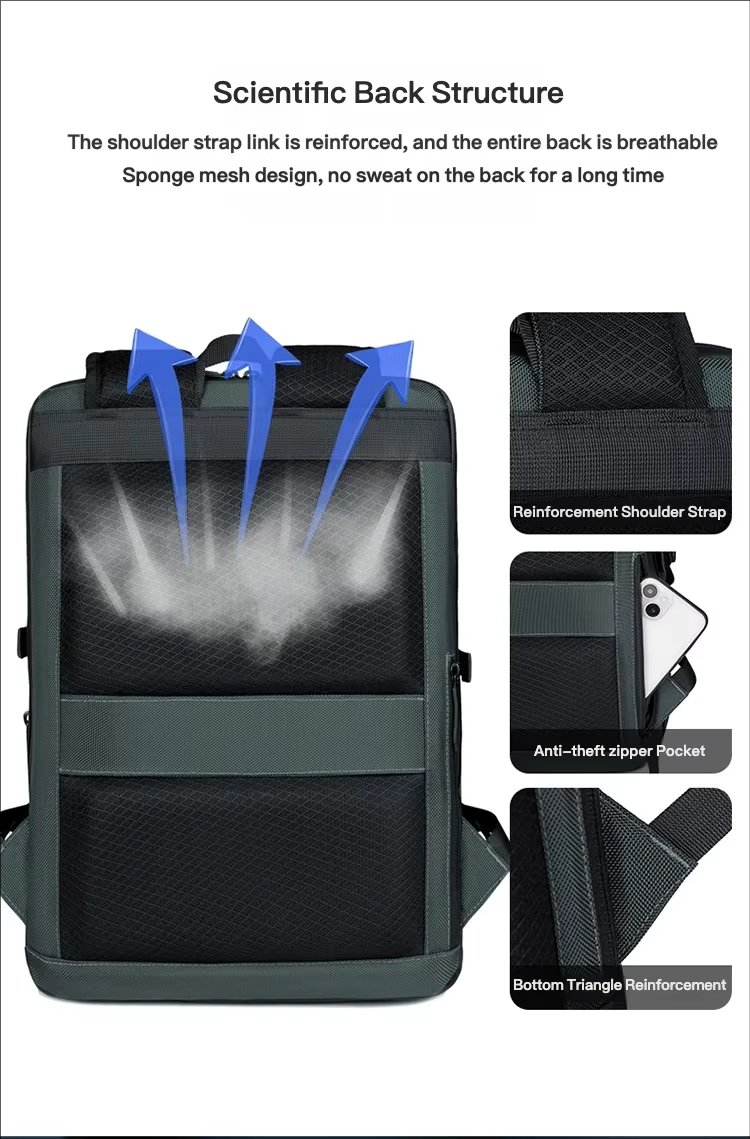 Water-Resistant Large Capacity Business Travel School Laptop Backpack product detail