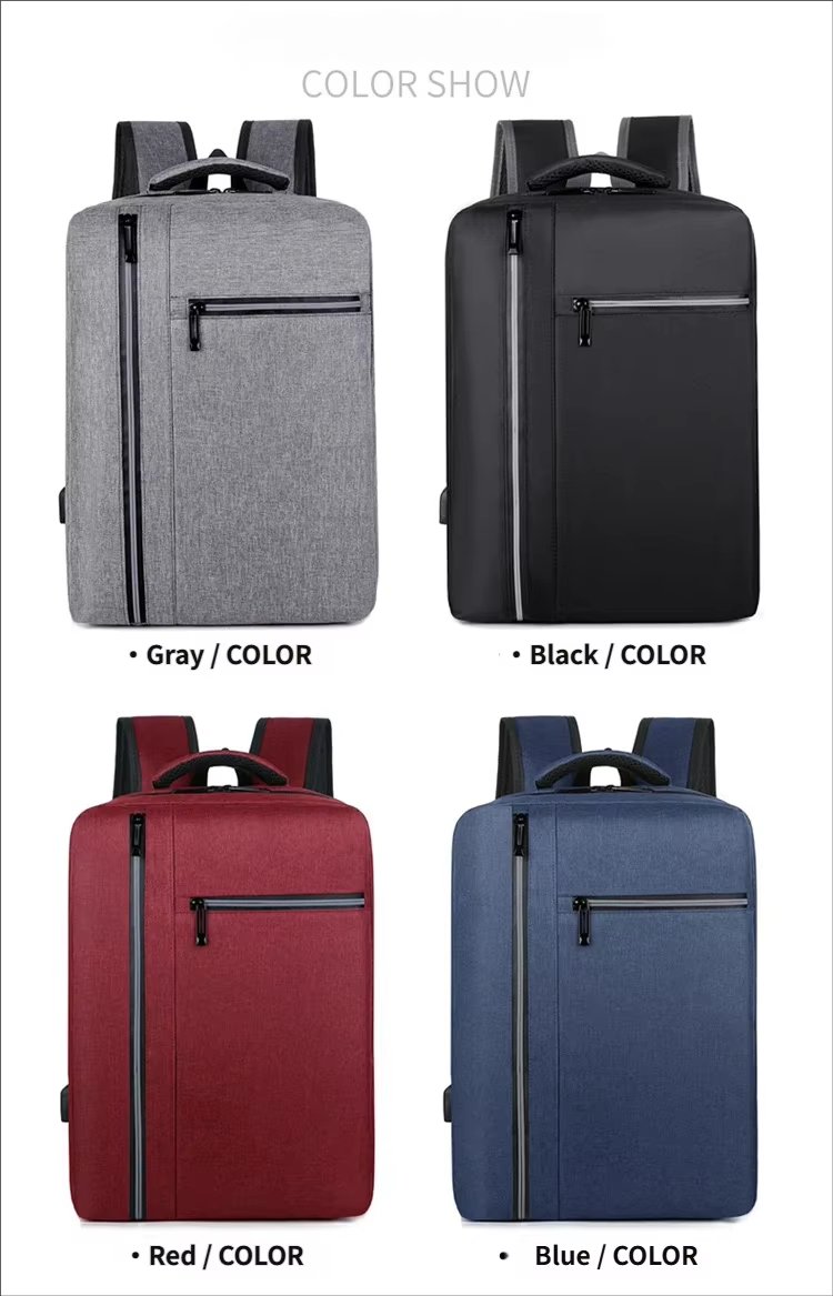Water-Resistant Large Capacity USB Business Travel Oxford Laptop Backpack product detail