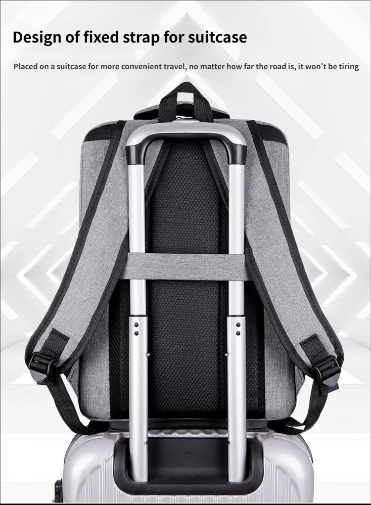 Water-Resistant Large Capacity USB Business Travel Oxford Laptop Backpack product detail