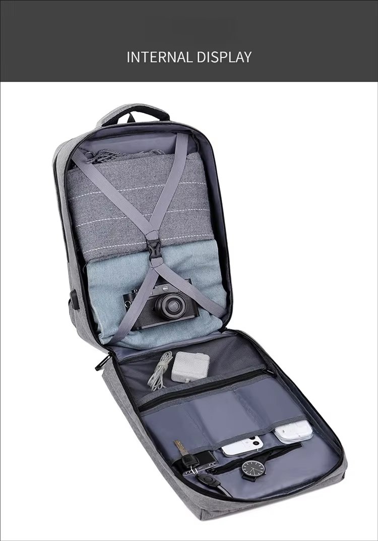 Water-Resistant Large Capacity USB Business Travel Oxford Laptop Backpack product detail