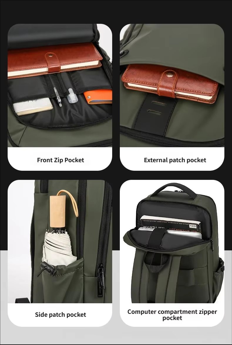 Water-Resistant Large Capacity Business Travel School Oxford Laptop Backpack product detail