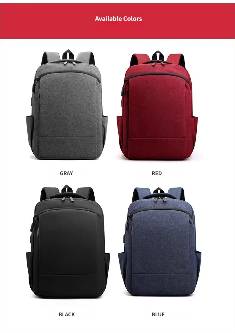 Water-Resistant Large Capacity USB Business School Nylon Laptop Backpack product detail