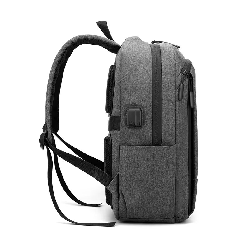 Water-Resistant Large Capacity USB Business School Nylon Laptop Backpack product detail