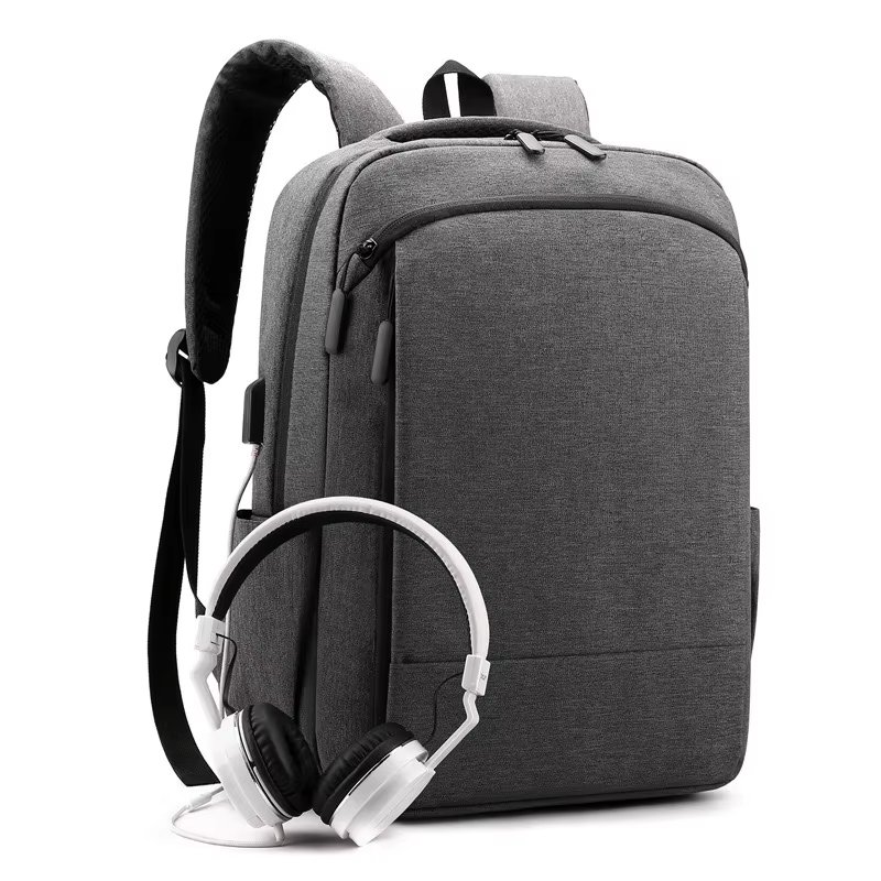 Water-Resistant Large Capacity USB Business School Nylon Laptop Backpack product detail