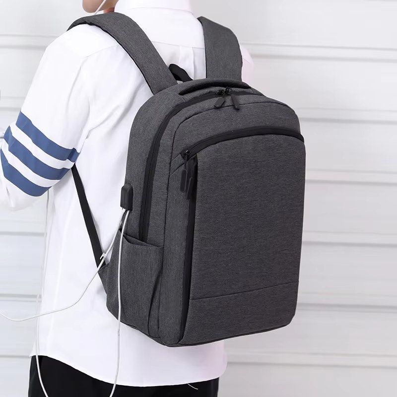 Water-Resistant Large Capacity USB Business School Nylon Laptop Backpack product detail