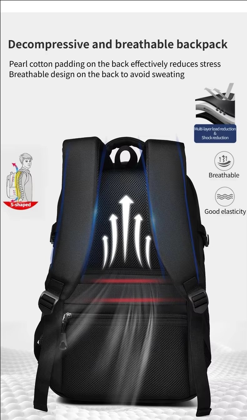 Anti-Theft Water-Resistant Large Capacity USB Business Oxford Laptop Backpack product detail
