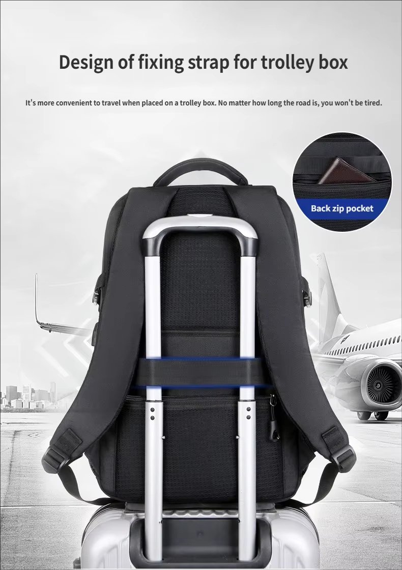 Anti-Theft Water-Resistant Large Capacity USB Business Oxford Laptop Backpack product detail