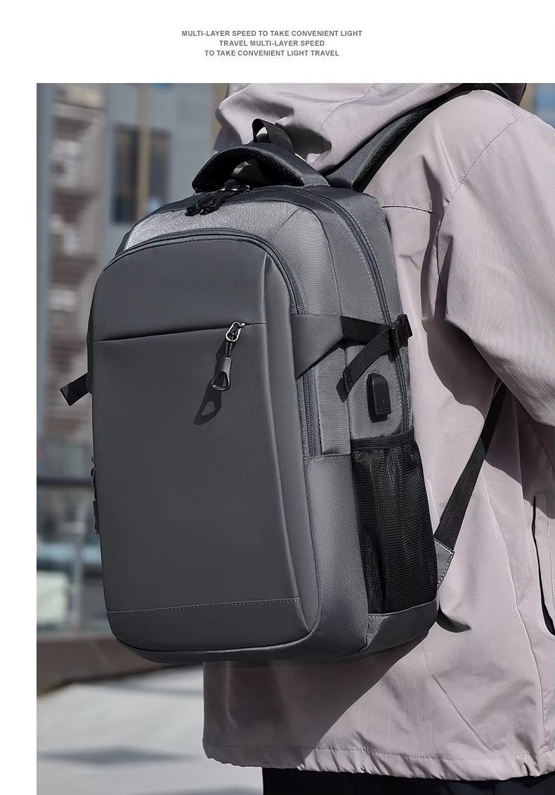 Anti-Theft Water-Resistant Large Capacity USB Business Oxford Laptop Backpack product detail