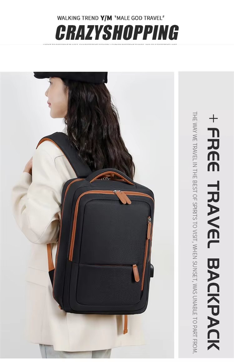 Large Capacity USB Outdoor Business Travel Oxford Laptop Backpack product detail