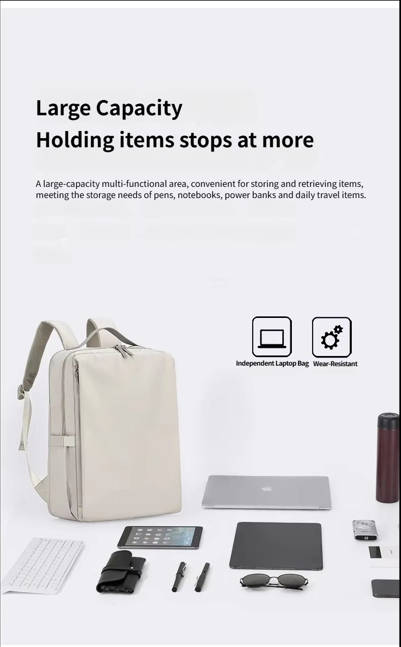 Water-Resistant Large Capacity Business Travel School Oxford Hard-Shell Backpack product detail