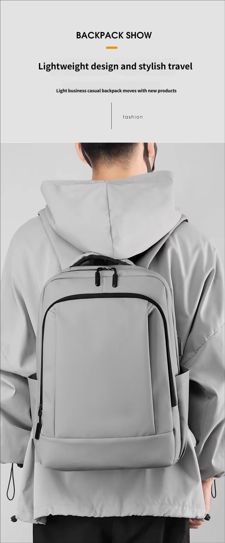 Anti-Theft Water-Resistant Large Capacity USB Business Nylon Laptop Backpack product detail