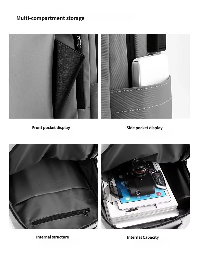 Anti-Theft Water-Resistant Large Capacity USB Business Nylon Laptop Backpack product detail