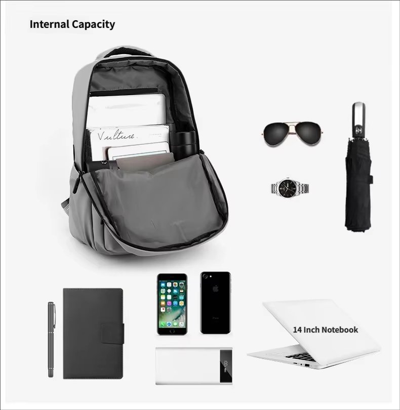 Anti-Theft Water-Resistant Large Capacity USB Business Nylon Laptop Backpack product detail