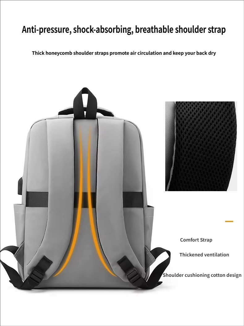 Anti-Theft Water-Resistant Large Capacity USB Business Nylon Laptop Backpack product detail