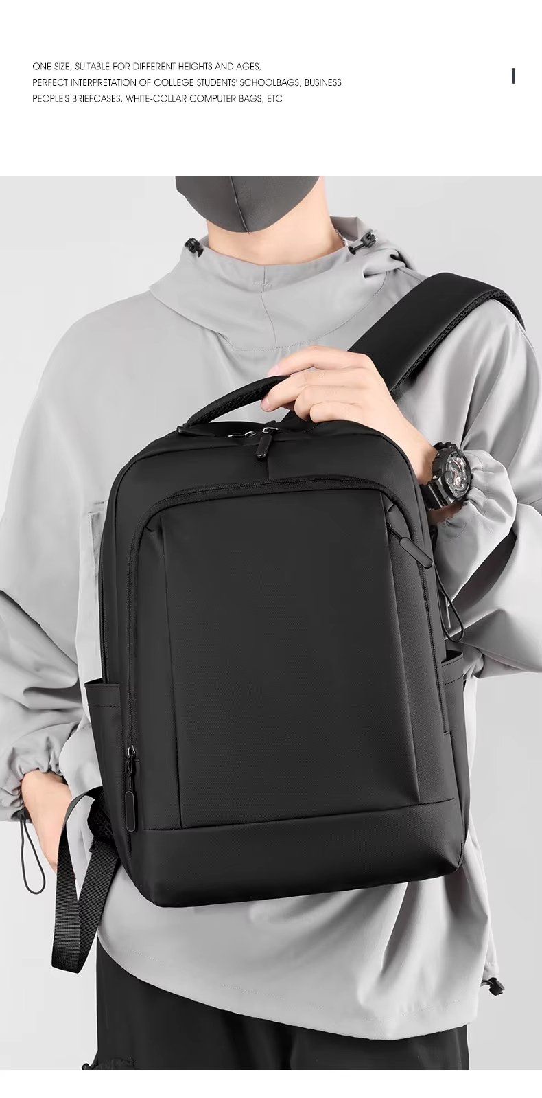 Anti-Theft Water-Resistant Large Capacity USB Business Nylon Laptop Backpack product detail