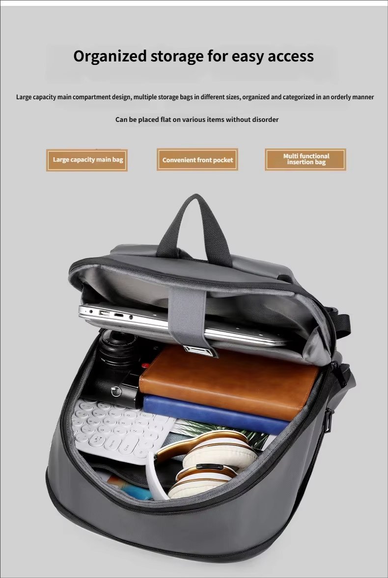 Water-Resistant Large Capacity Expandable Lightweight Slim Oxford Laptop Backpack product detail