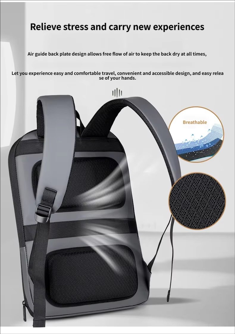 Water-Resistant Large Capacity Expandable Lightweight Slim Oxford Laptop Backpack product detail