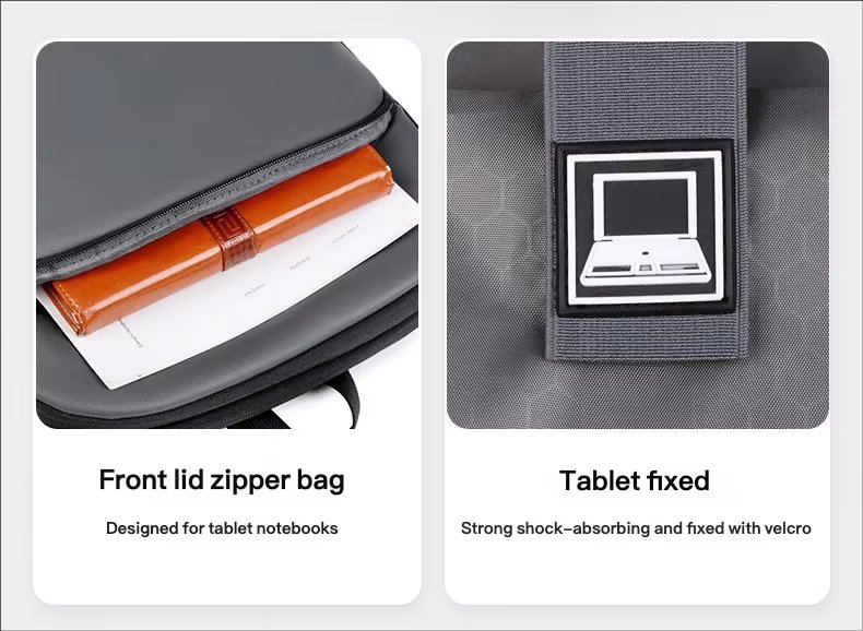 Water-Resistant Large Capacity Expandable Lightweight Slim Oxford Laptop Backpack product detail