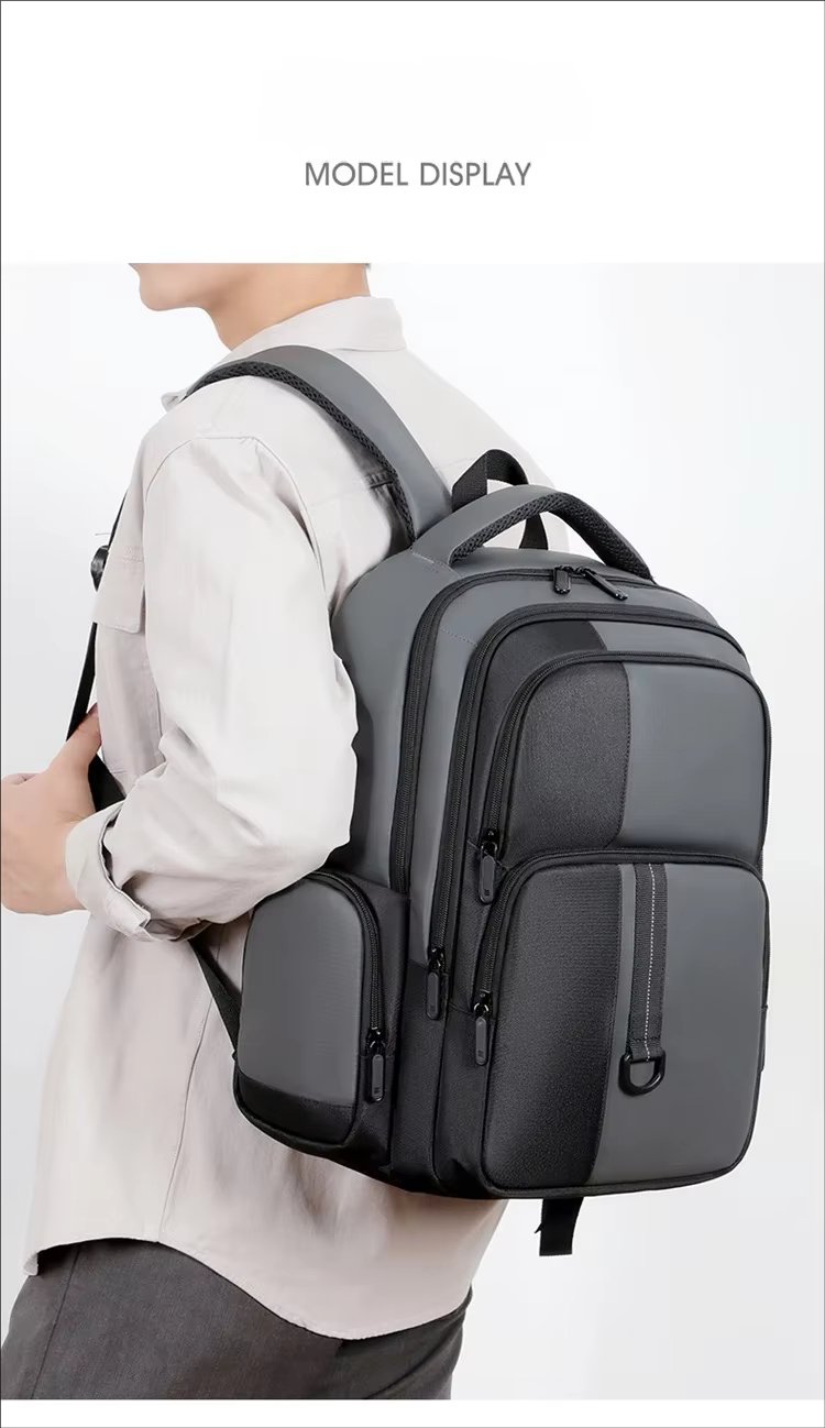 Water-Resistant Large Capacity USB Business Travel Oxford Laptop Backpack product detail