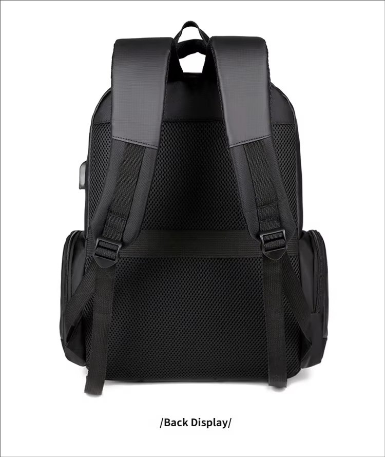 Water-Resistant Large Capacity USB Business Travel Oxford Laptop Backpack product detail