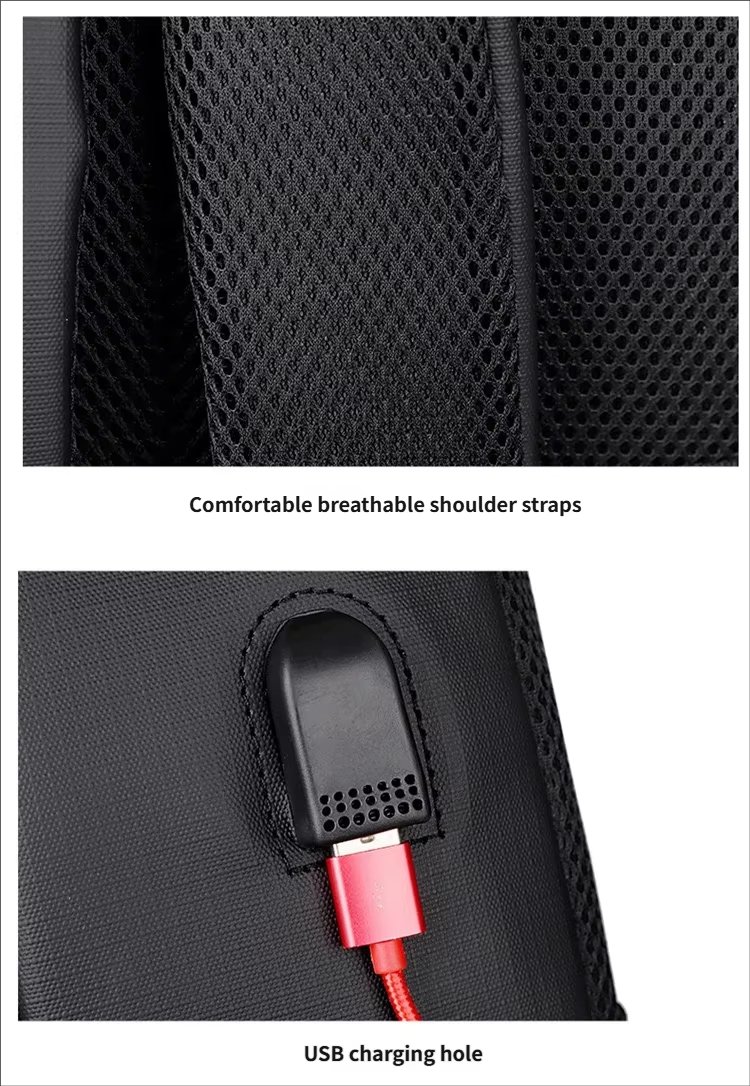 Water-Resistant Large Capacity USB Business Travel Oxford Laptop Backpack product detail