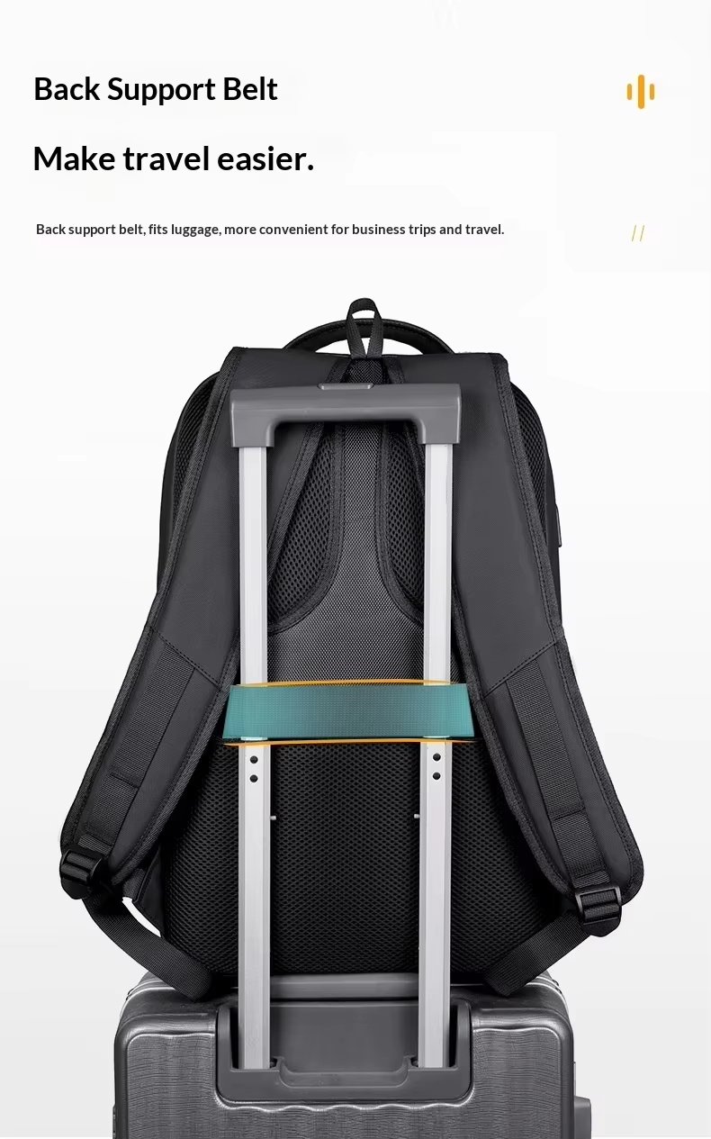 Water-Resistant Large Capacity USB Business Travel Oxford Laptop Backpack product detail