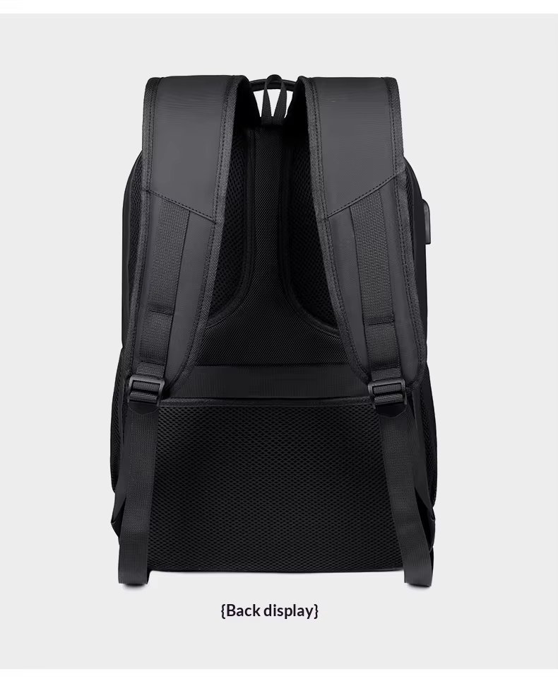 Water-Resistant Large Capacity USB Business Travel Oxford Laptop Backpack product detail