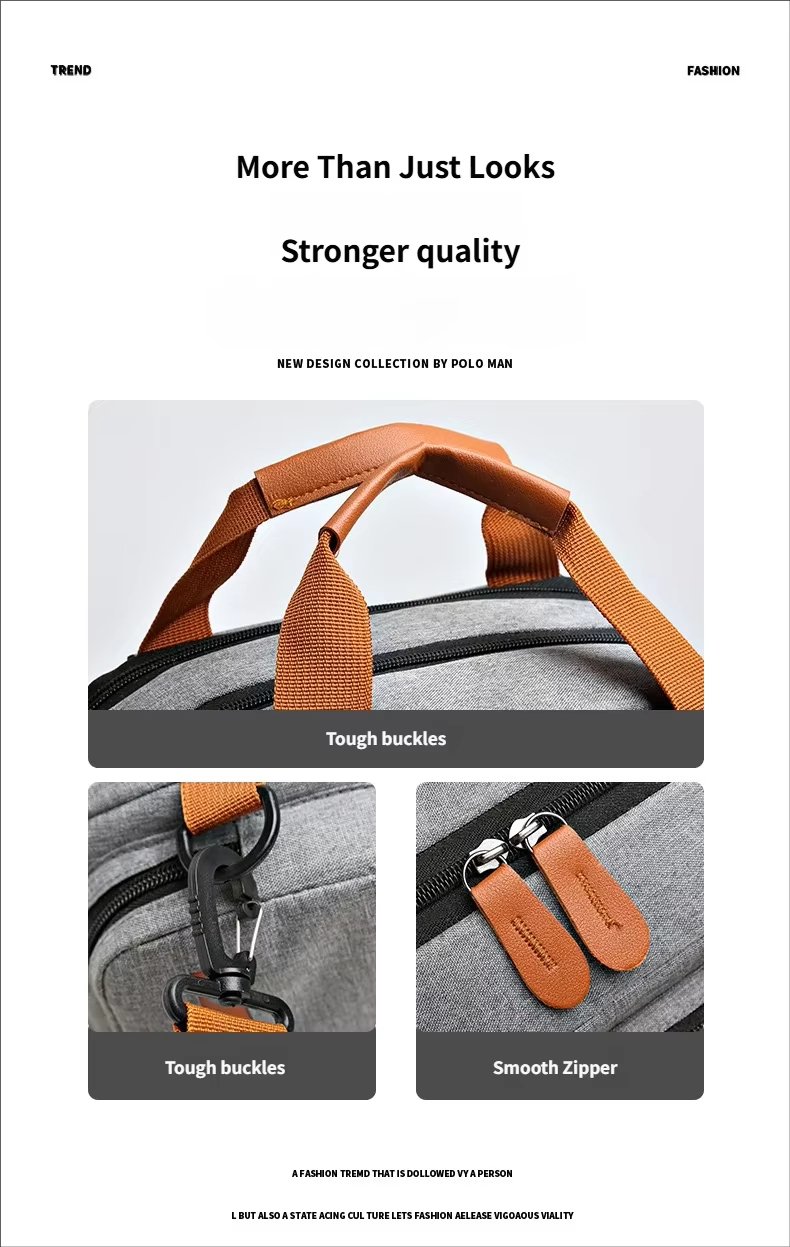 Water-Resistant Large Capacity Expandable Vintage Business Oxford Sling Backpack product detail