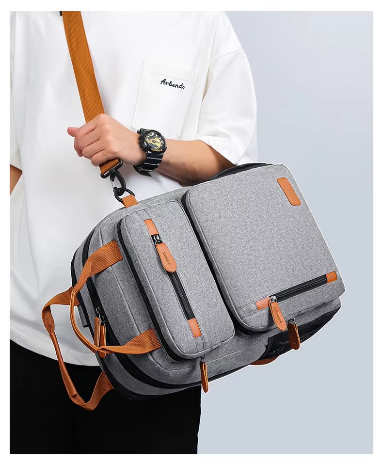 Water-Resistant Large Capacity Expandable Vintage Business Oxford Sling Backpack product detail