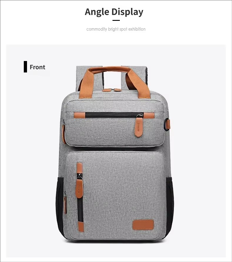 Water-Resistant Large Capacity Expandable Vintage Business Oxford Sling Backpack product detail