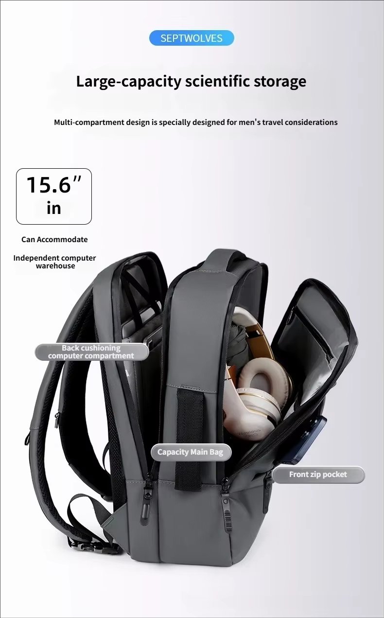 Large Capacity USB Business Travel School Oxford Laptop Backpack product detail