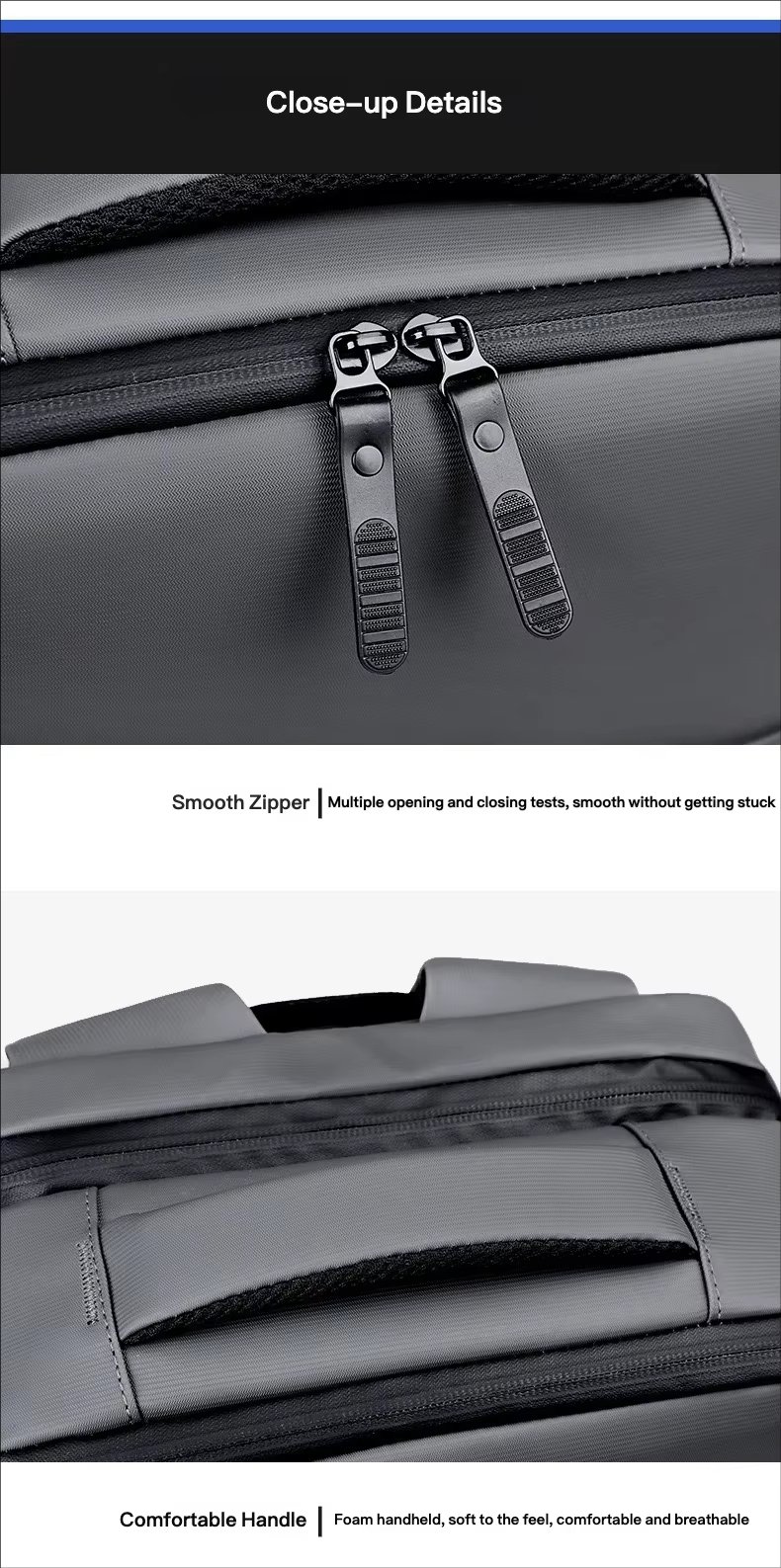 Large Capacity USB Business Travel School Oxford Laptop Backpack product detail