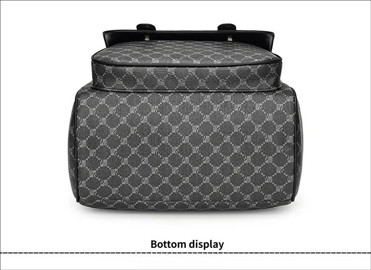 Water-Resistant Large Capacity Modern Business Travel PU Leather Laptop Backpack product detail