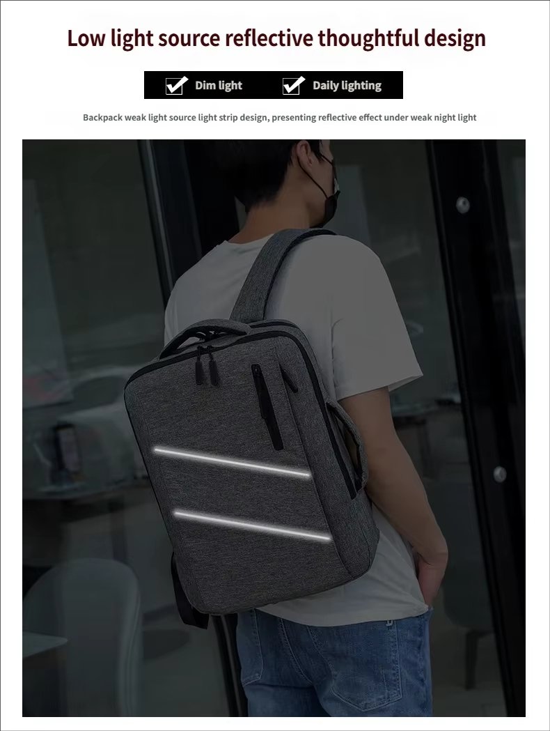 Water-Resistant USB Business School Oxford Laptop Backpack product detail