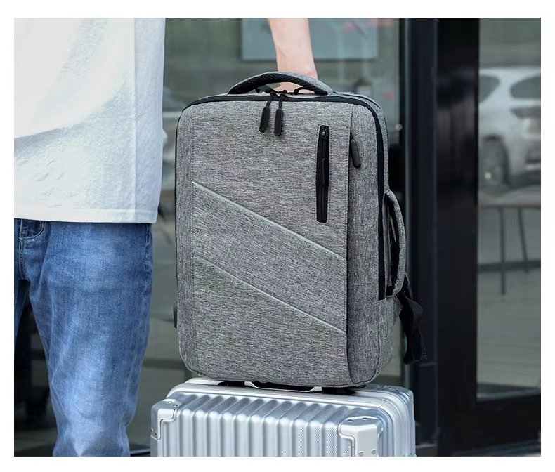 Water-Resistant USB Business School Oxford Laptop Backpack product detail
