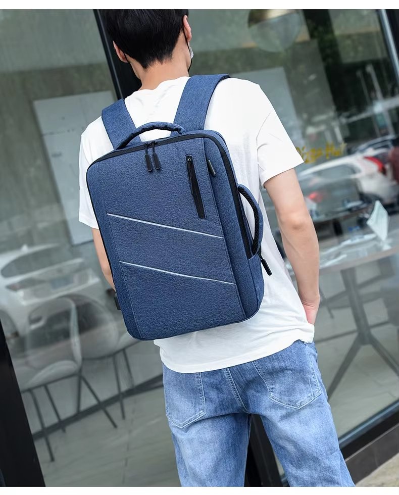 Water-Resistant USB Business School Oxford Laptop Backpack product detail