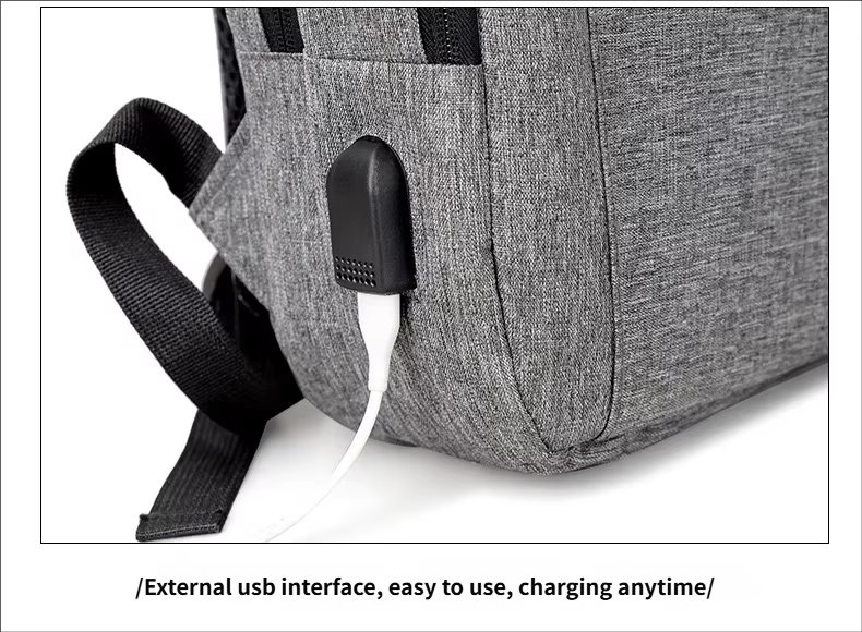 Water-Resistant USB Business School Oxford Laptop Backpack product detail
