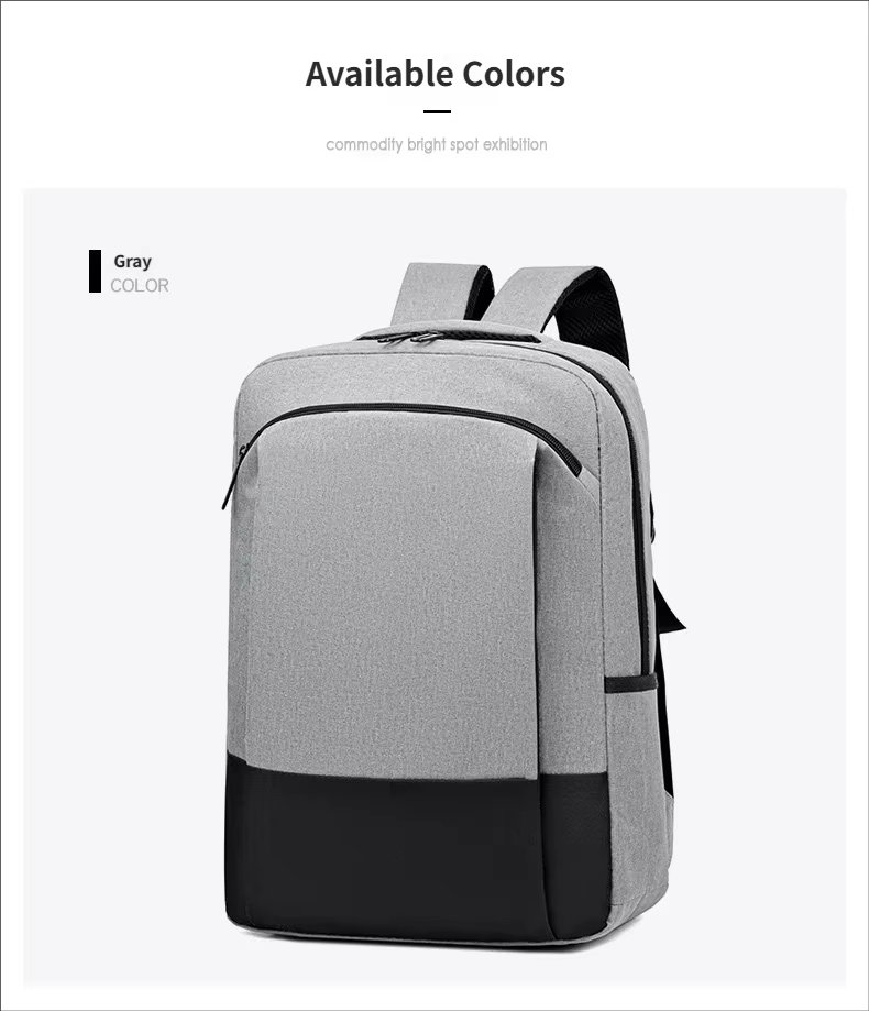 Water-Resistant Large Capacity USB Business School Nylon Laptop Backpack product detail