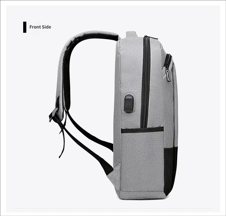 Water-Resistant Large Capacity USB Business School Nylon Laptop Backpack product detail