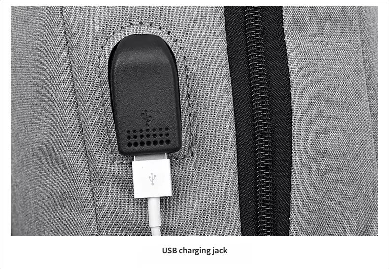 Water-Resistant Large Capacity USB Business School Nylon Laptop Backpack product detail
