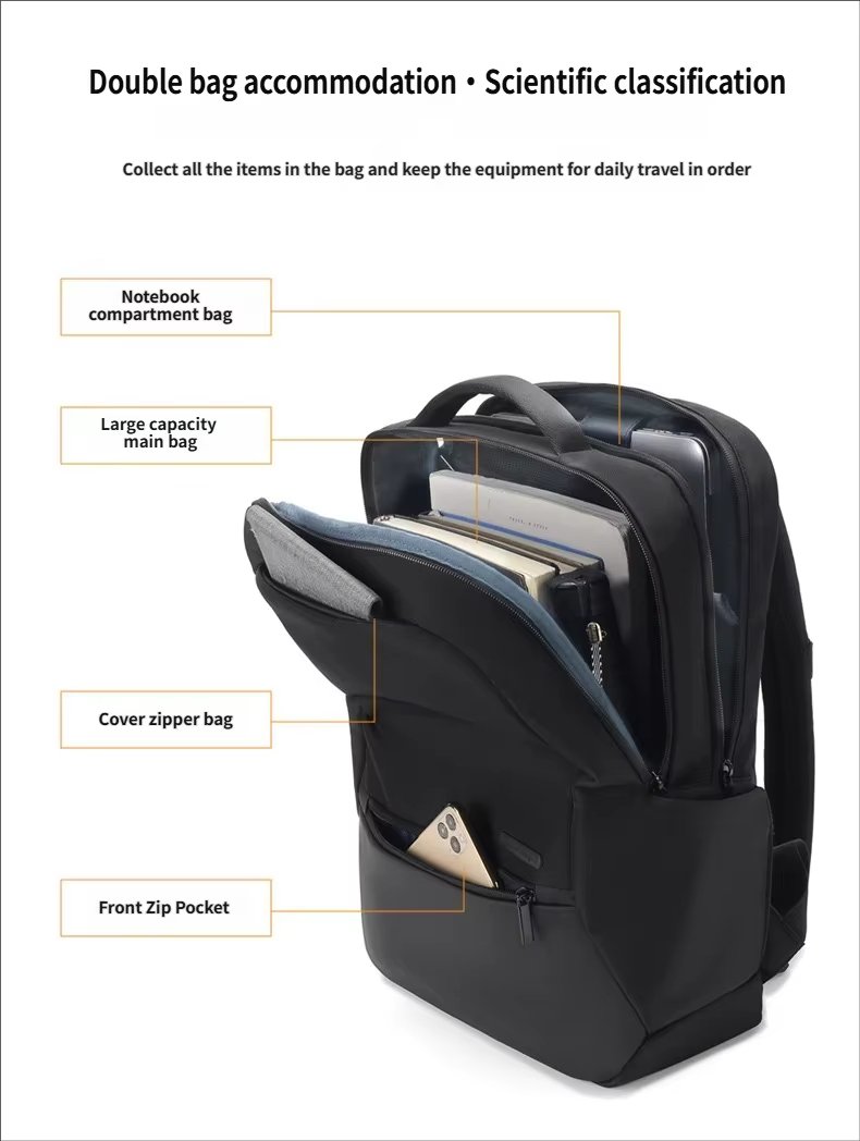 Large Capacity USB Business Travel School Oxford Laptop Backpack product detail