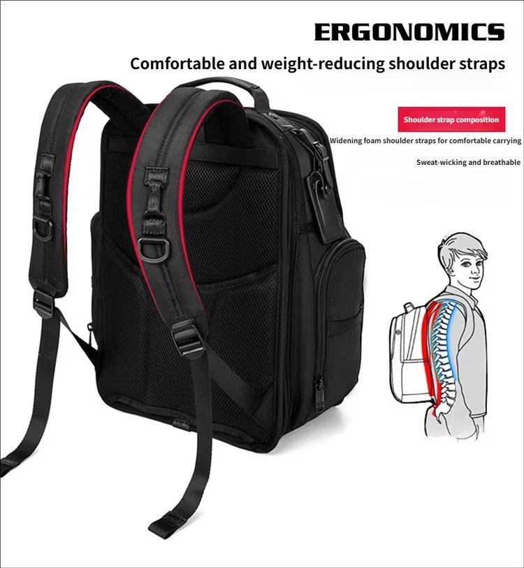Anti-Theft Water-Resistant Large Capacity Business Travel Nylon Laptop Backpack product detail